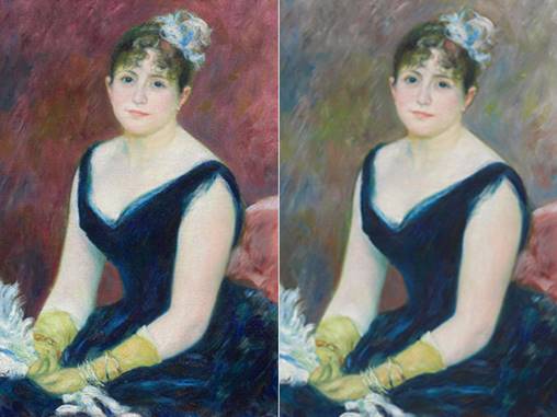 Art meets science – the case of Renoir fading painting.